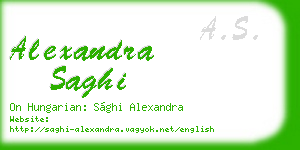 alexandra saghi business card